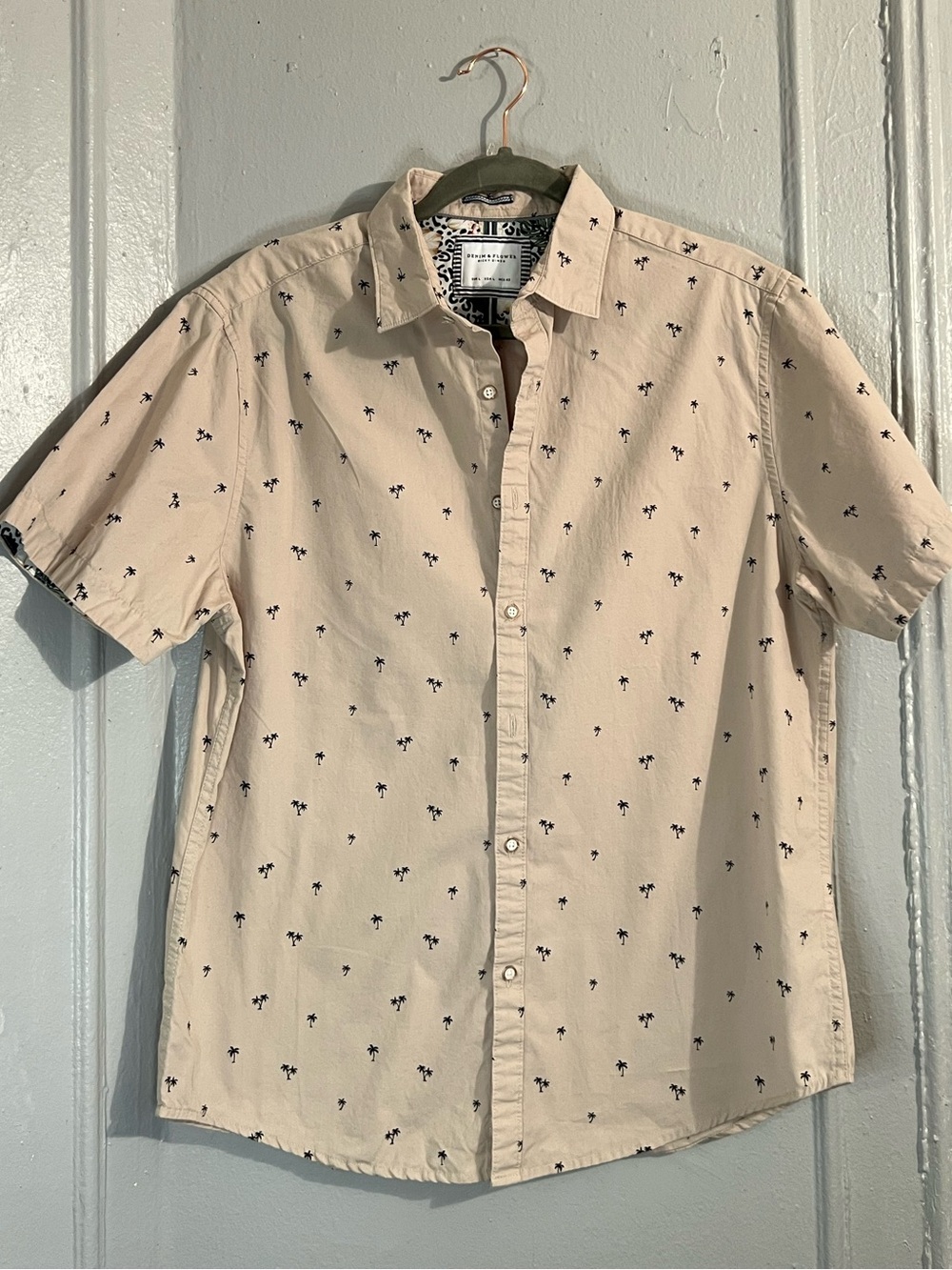 Men’s Palm Tree Print Button Shirt